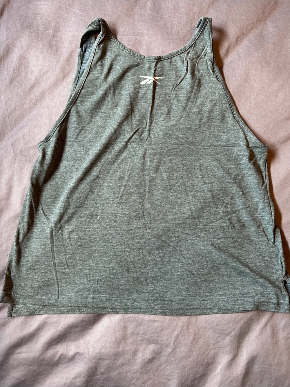 Les Mills sz. large Women's Tank Top in Heather Olive - Picture 2 of 3